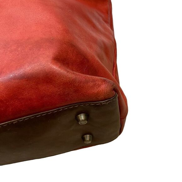 Valentina Brand Red And Brown Leather‎ Shoulder Bag - Picture 13 of 15